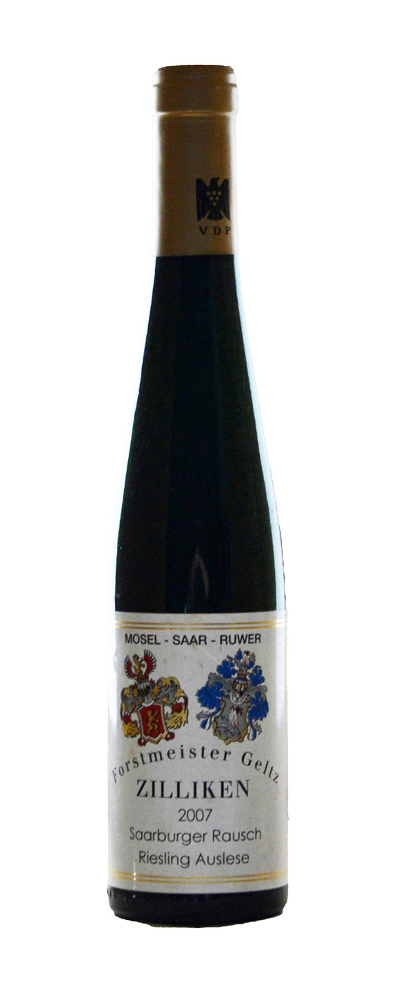 (0,375 L) Forstmeister Geltz Zilliken Saarburger Rausch Riesling Auslese Erste Lage Goldkapsel 2007